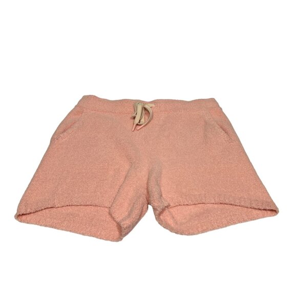 Ugg Fleece Shorts Women's L Pink Sherpa Lounge Elastic Waist Casual Comfy Y2K - Picture 1 of 10